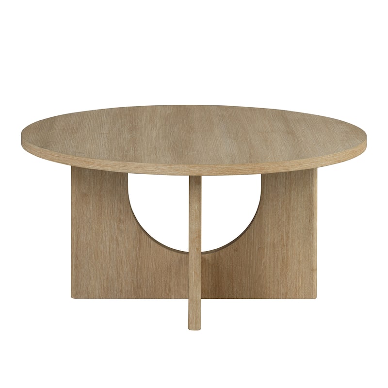 Furniture of America Zephyra Modern Wood 3-Piece Round Coffee Table Set