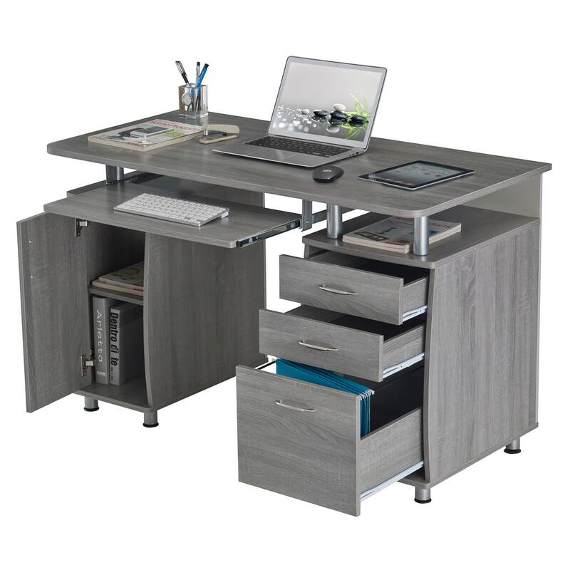 Techni Mobili Complete Workstation Computer Desk with Storage