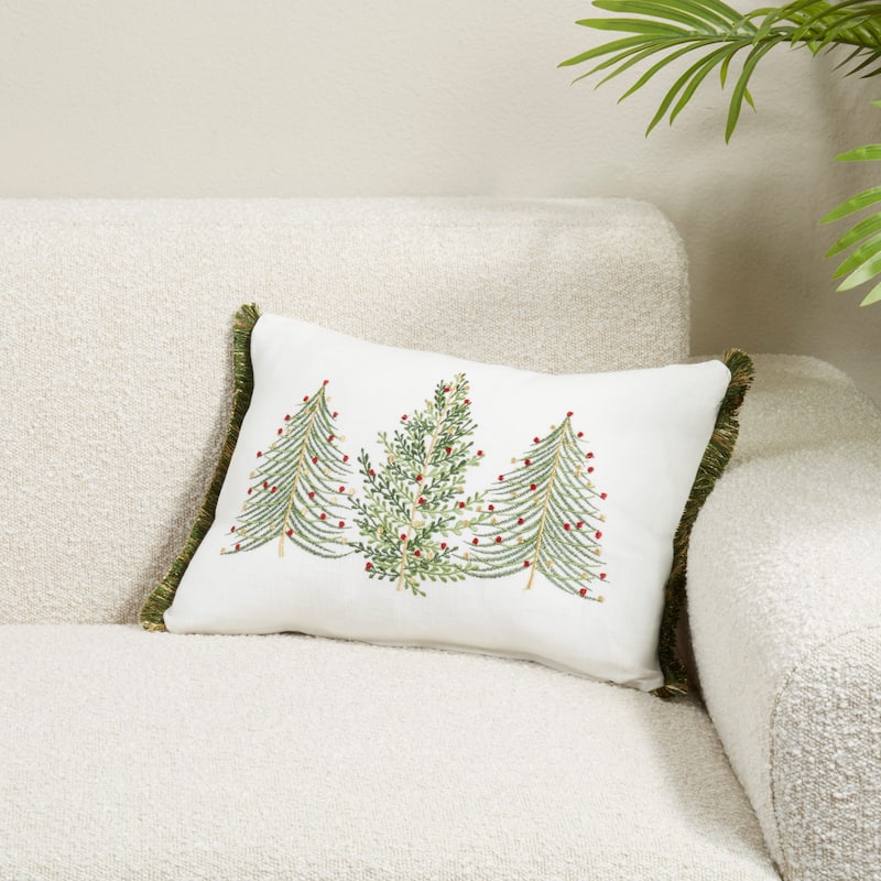 Christmas Trees Throw Pillow