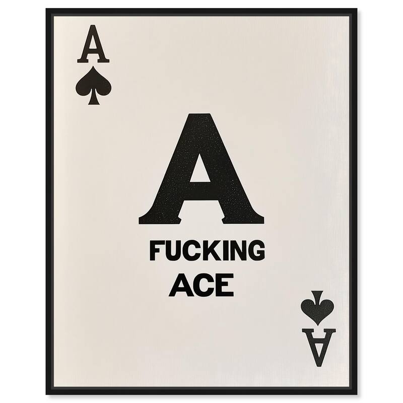 Ace Canvas by Art Remedy - 16" x 20" - Black