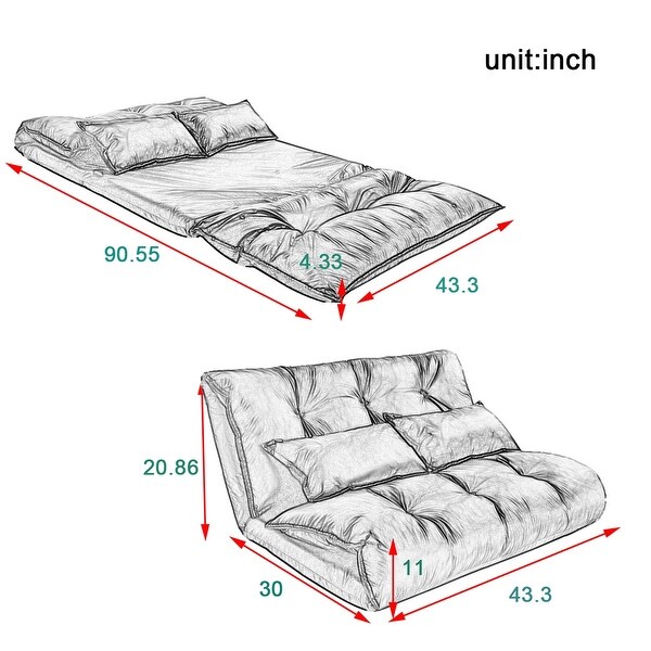 Merax Velvet Foldable Floor Sofa On Sale Bed Bath Beyond