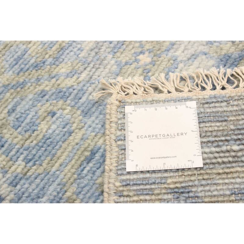 ECARPETGALLERY Hand-knotted Mystique Blue Wool Rug - 2'6 x 8'1