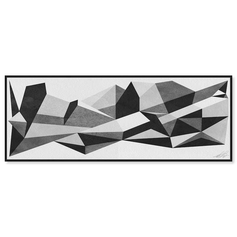 Geometric Panoramic Canvas by Art Remedy - Black - 54" x 20"