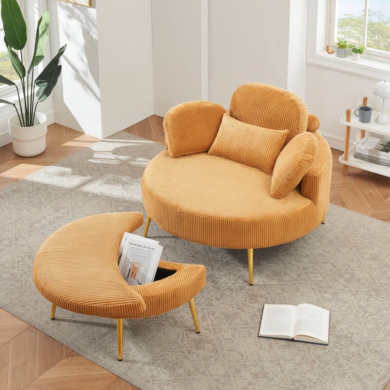 61 Inches Comfortable Seat Small Sofa with Small End Table