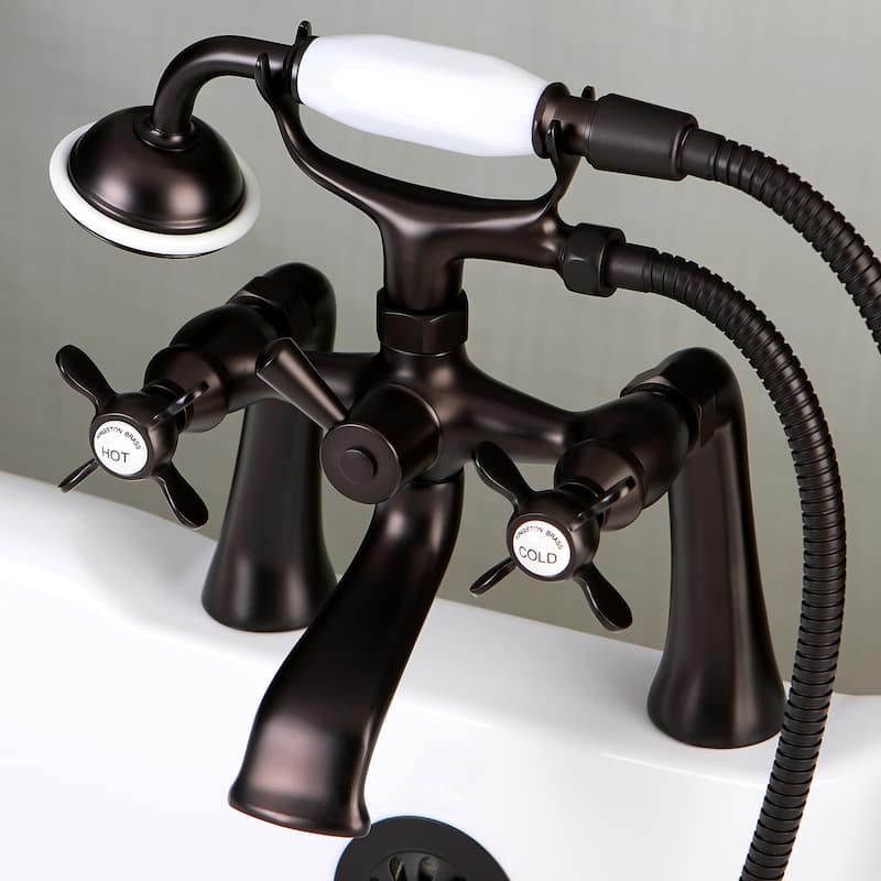 Kingston Brass Essex Deck Mounted Clawfoot Tub Filler with Built-In