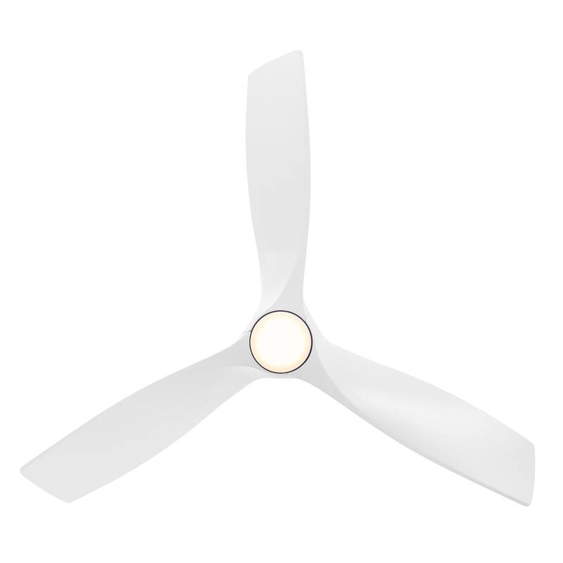 Zephyr Indoor and Outdoor 3-Blade Smart Ceiling Fan 62in with 3000K LED Light Kit and Remote Control with Wall Cradle