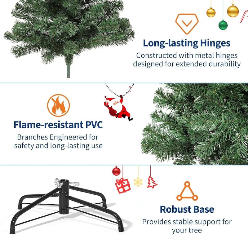 9 Ft Traditional Artificial Christmas Tree for Living Room Office Party - N/A