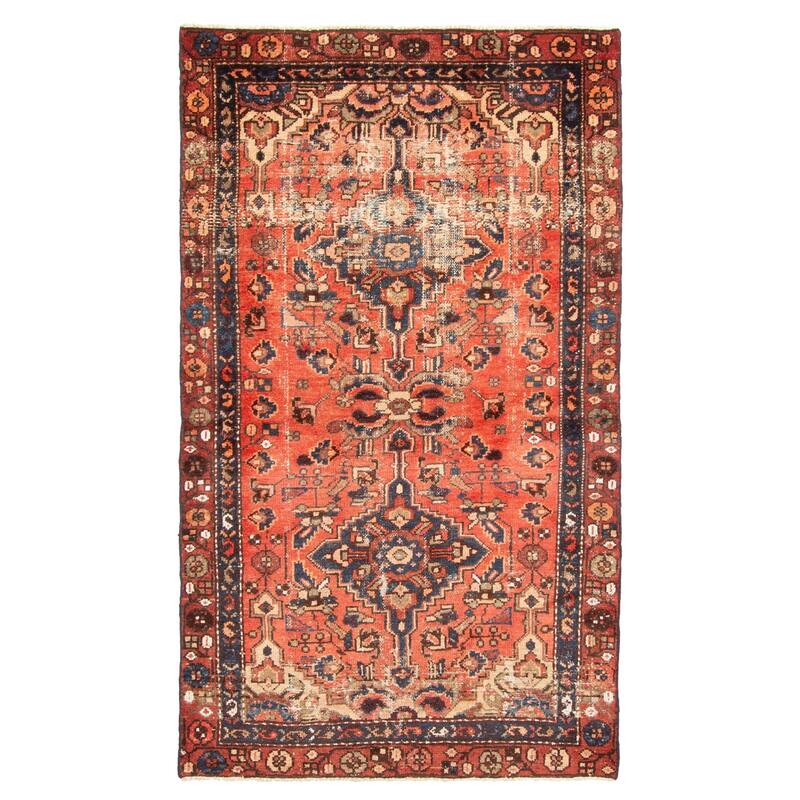 ECARPETGALLERY Hand-knotted Andelz Red Wool Rug - 3'8 x 6'5
