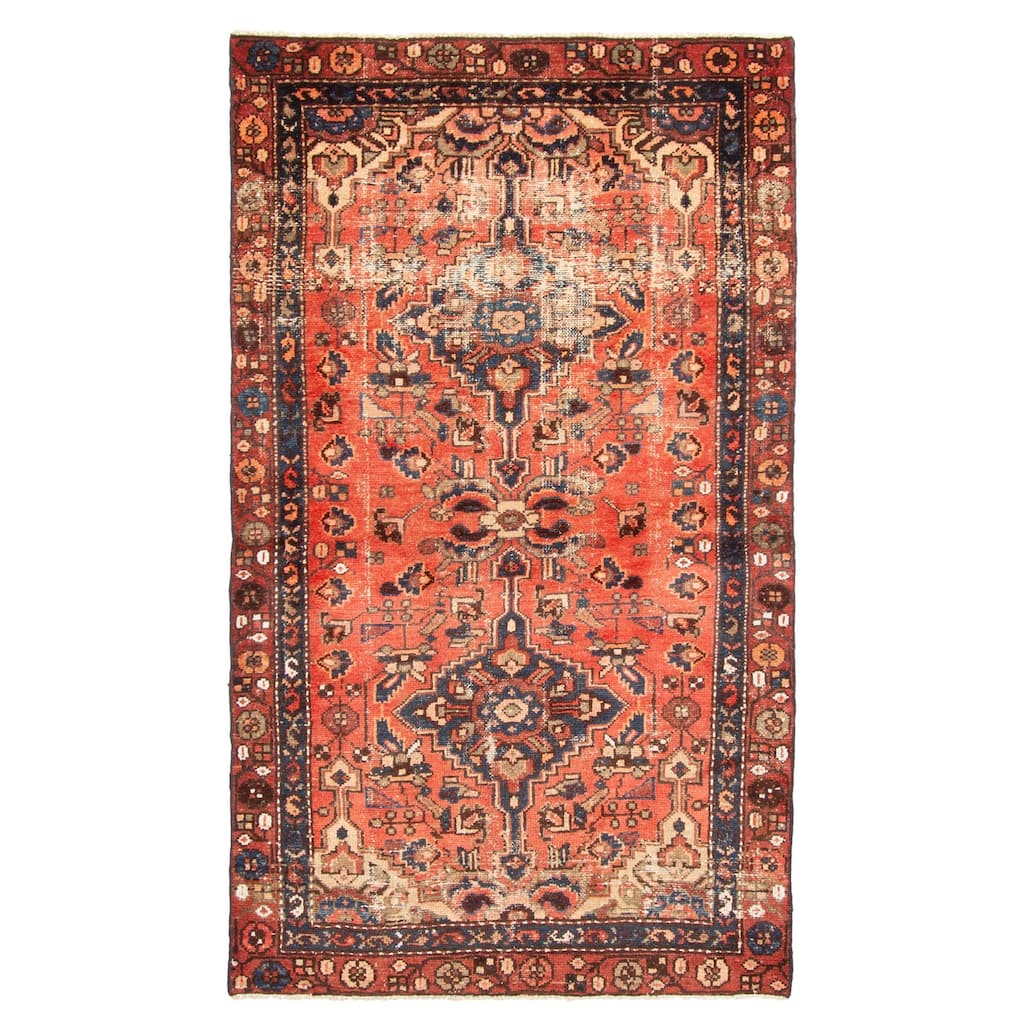 ECARPETGALLERY Hand-knotted Andelz Red Wool Rug - 3'8 x 6'5