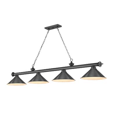 Z-Lite 2306-4-BP15 Cordon 4 Light 14" Wide Billiard Chandelier with