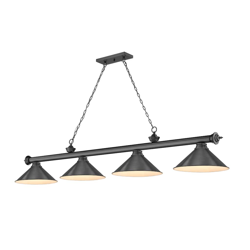 Z-Lite 2306-4-BP15 Cordon 4 Light 14" Wide Billiard Chandelier with