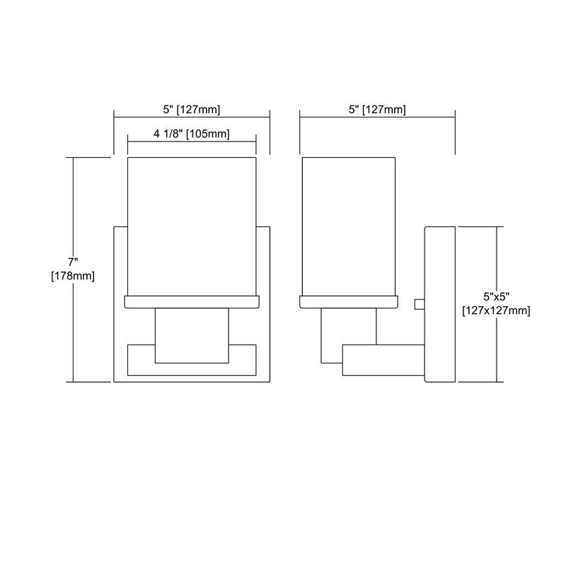 Elk Home Hotelier Weathered Zinc Glass Vanity Light