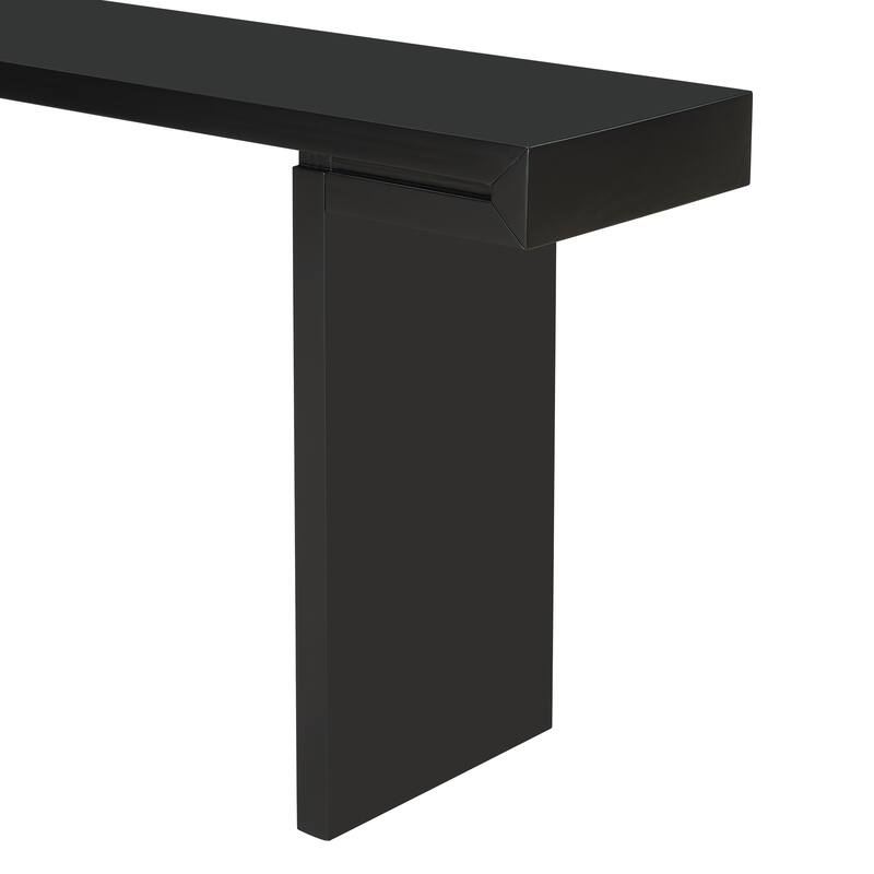 Large 60" Console Table with Geometric Clean Lines Design and Adjustable Feet