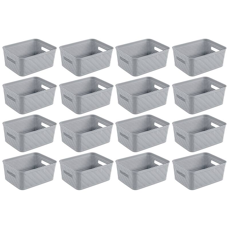 Sterilite 10x8x4.25 In Rectangular Short Basket for Home Organization (16 Pack) - 16 Pack
