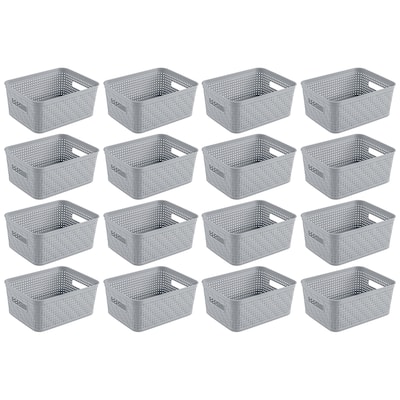 Sterilite 10x8x4.25 In Rectangular Short Basket for Home Organization (16 Pack) - 16 Pack