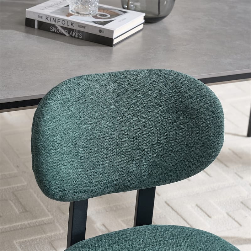 Dining Room Chairs Set of 2,Upholstered Boucle Kitchen Dining Chairs