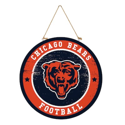Chicago Bears Wooden Door Decor Wall Sign - Multi-Color