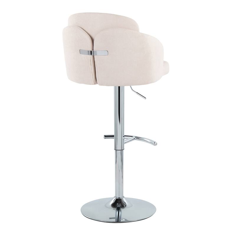 Porch & Den Dahlia Adjustable Bar Stool with Rounded T Footrest (Set of 2)