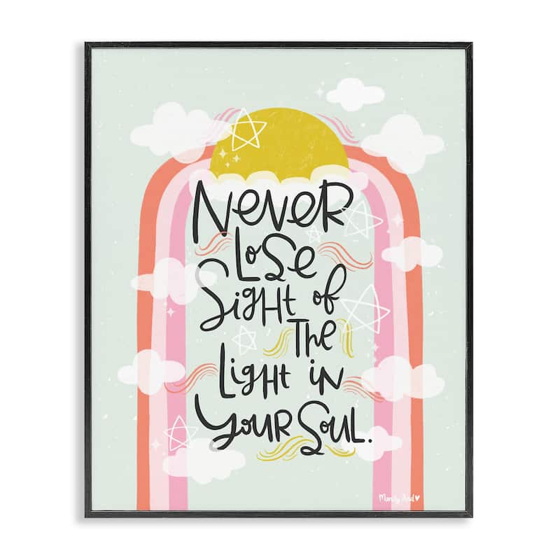 Stupell Light In Your Soul Framed Giclee Art Design By Mandy Ford Art + Illustration - 16 x 20 - Black