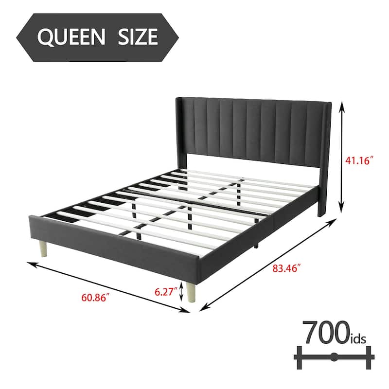Alazyhome Upholstered Platform Bed Frame