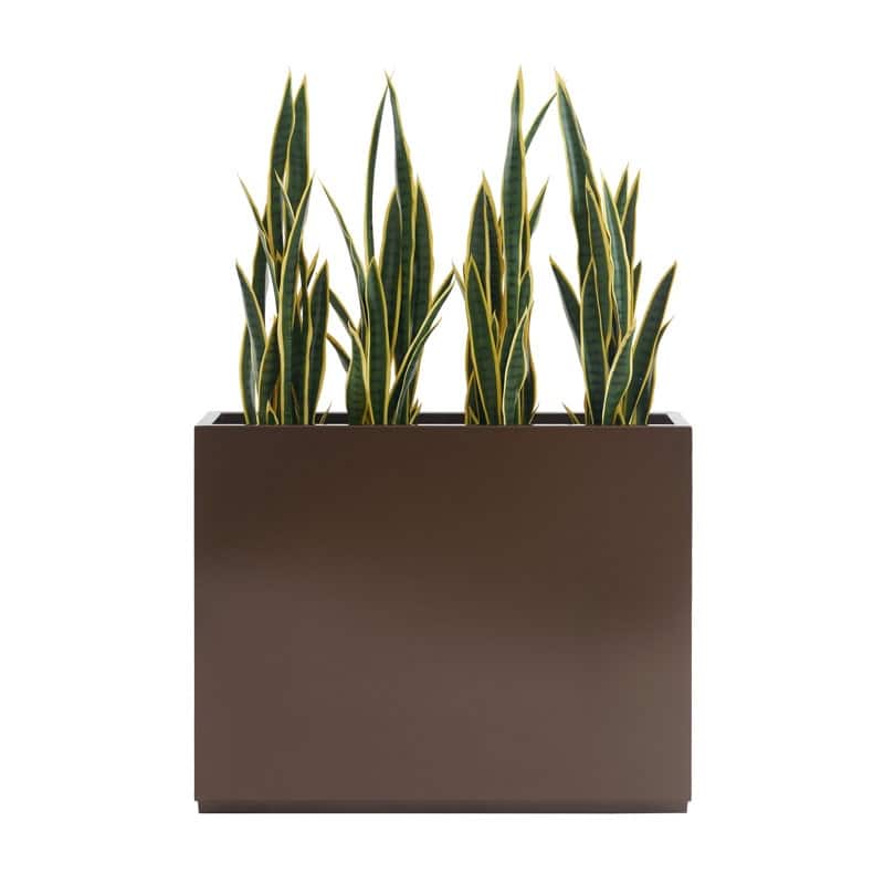 Metallic Heavy Planter for Outdoor Plants, 38Lx10Wx30H Inches Tall and Long Metal Divider Planter Box - 38"x30"x10" - Espresso