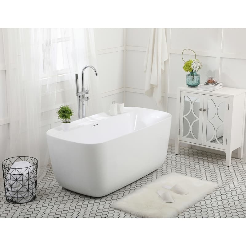 Chad Soaking Bathtub in Glossy White