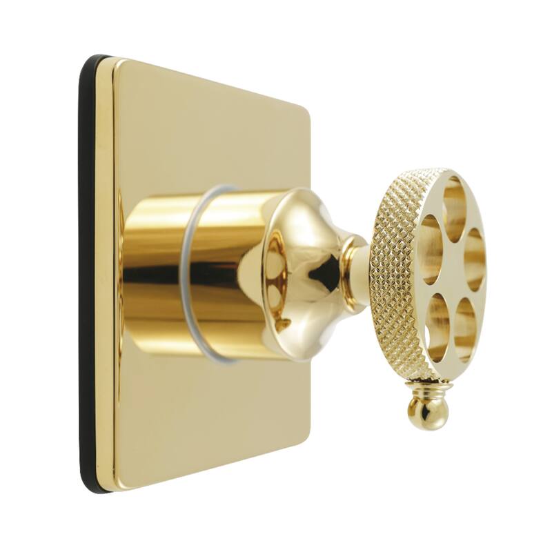 Webb Single-Handle Three-Way Diverter Valve with Square Trim Kit - Polished Brass