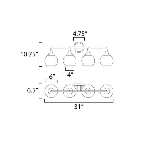Maxim 21224MR Neve 4 Light 31" Wide Bath Vanity Light