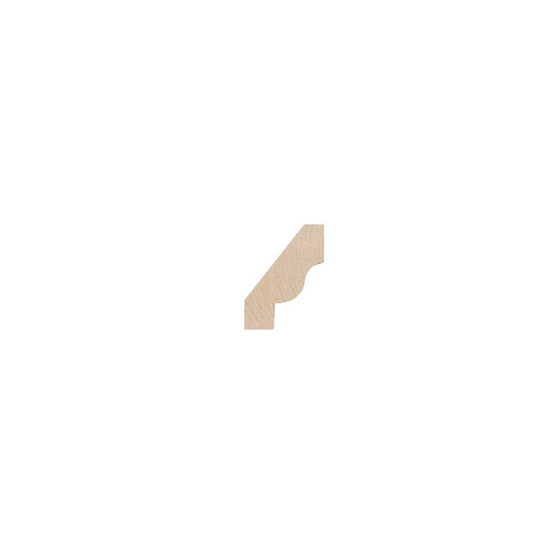 WM60: 1-2/5-in H x 1-in P x 1-3/4-in F x 96-in L Americraft Solid Hardwood Stain Grade Crown Moulding