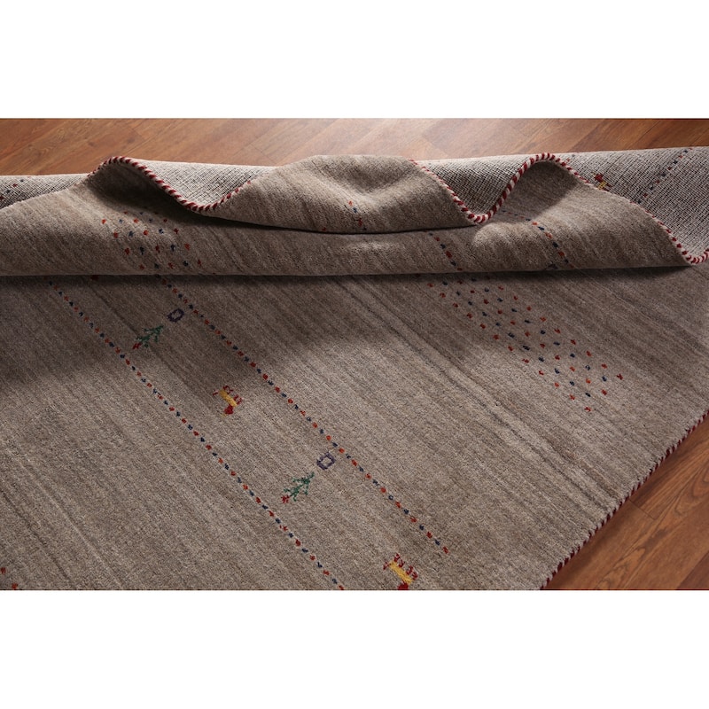 Gabbeh Indian Area Rug Handmade Multi-Color Wool Carpet - 5'0" x 7'9"
