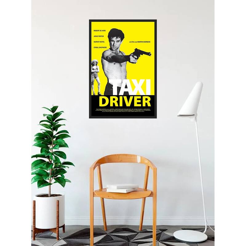 Taxi Driver Framed Art Poster - 24 x 36 Inch
