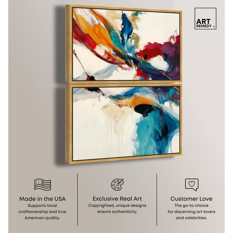 Vibrant Palette III Canvas Set of 2 by Art Remedy