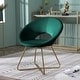 preview thumbnail 4 of 37, Roundhill Furniture Silver Orchid Murray Velvet Accent Chair Green