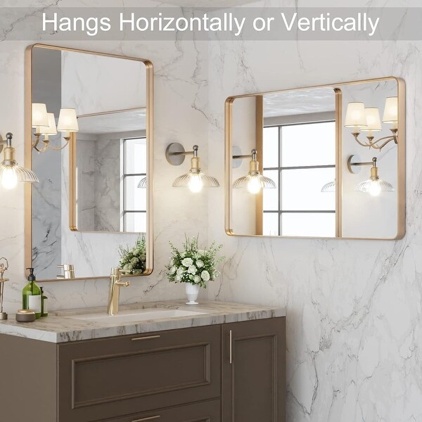 Metal Framed Bathroom Mirror for Wall - Bed Bath & Beyond - 40827759