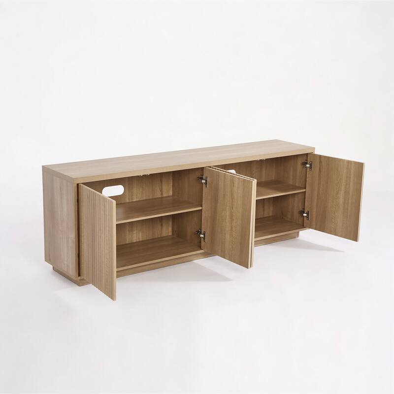 Wave Textured Modern Sideboard Cabinet