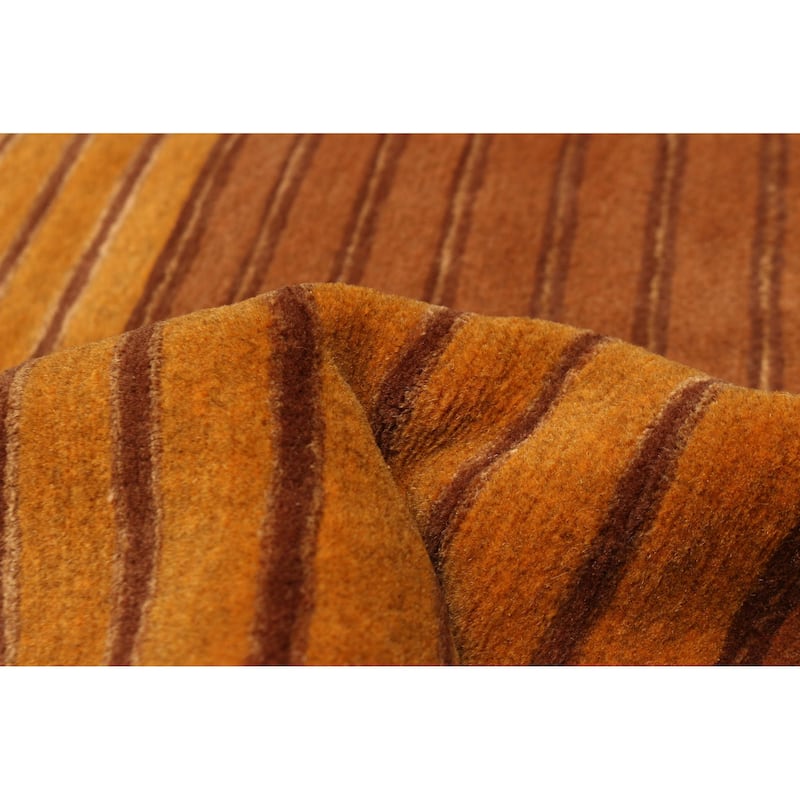 ECARPETGALLERY Hand-knotted Opulence Orange Silk, Wool Rug - 11'7 x 14'7