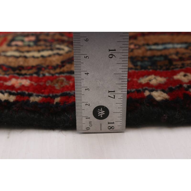 ECARPETGALLERY Hand-knotted Andelz Cream, Red Wool Rug - 2'7 x 6'11