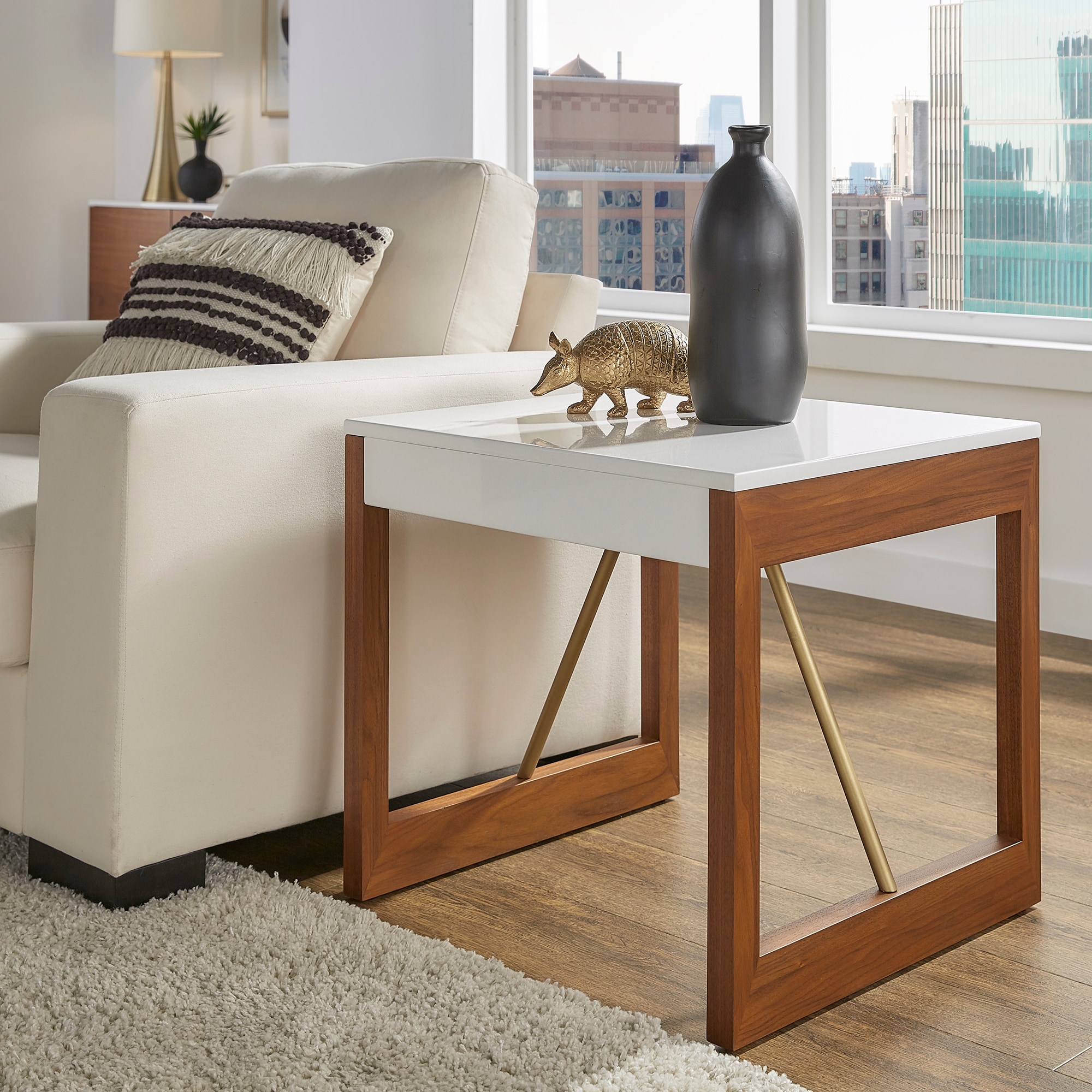 White Walnut Finish Living Room Tables Bed Bath Beyond