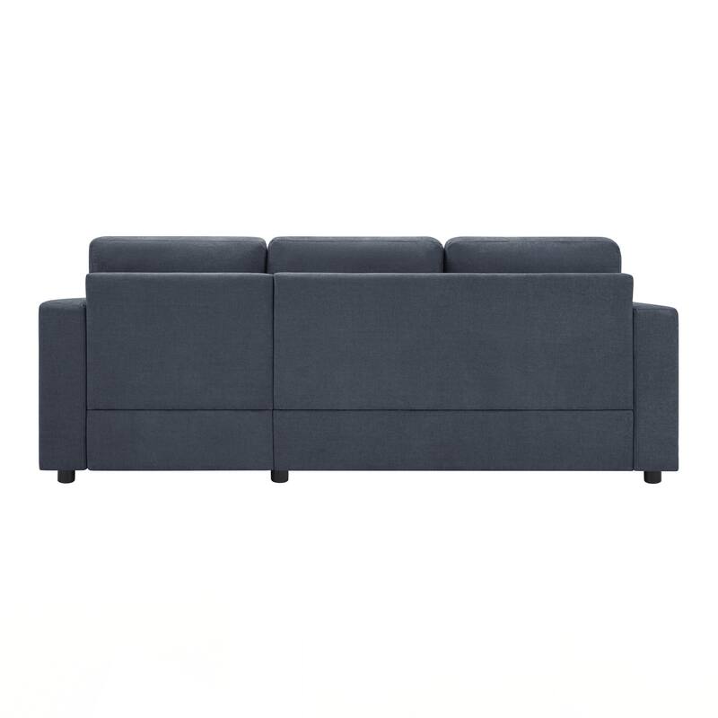 Modern Sectional Sofa 84.6" L-shaped Sofa Couch with a Curved Chaise Lounge