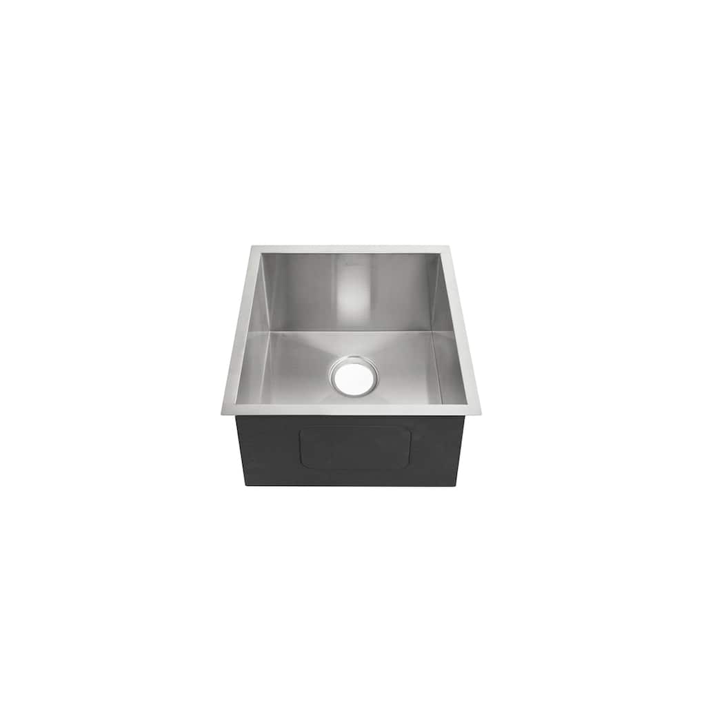 Tourner 14 x 18 Stainless Steel, Single Basin, Undermount Kitchen Sink - 14" x 18"