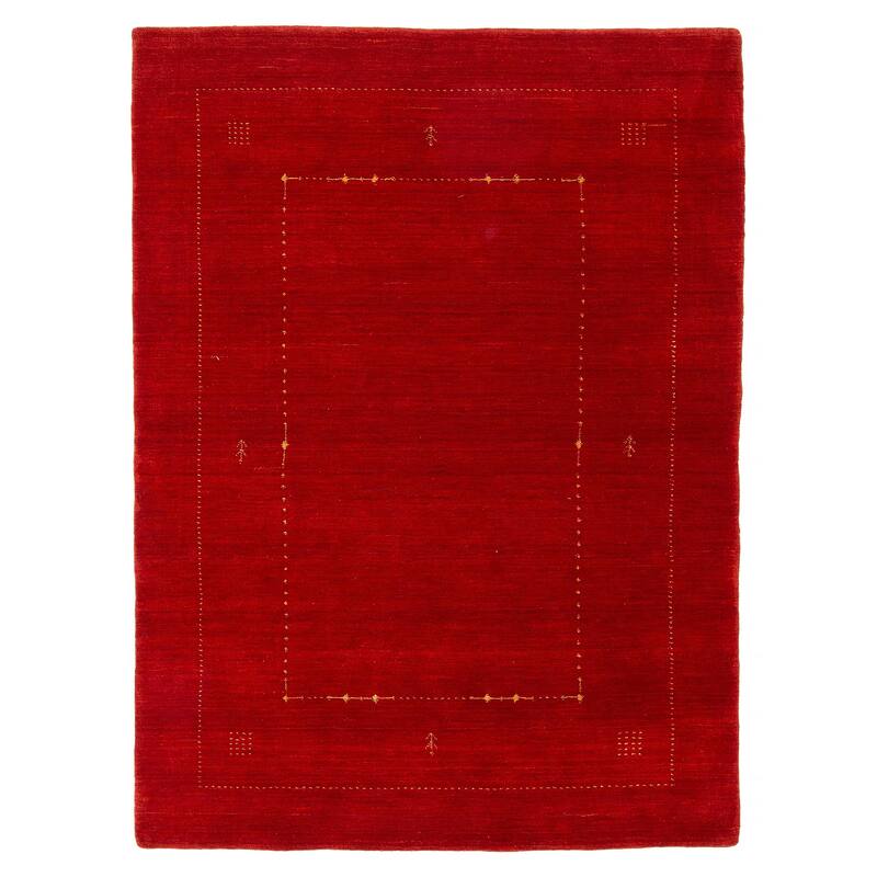 Kashkuli Gabbeh Red Rug 4'8" x 6'4" - 4'8 x 6'4 - Red - 4'8 x 6'4