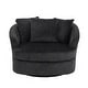 preview thumbnail 19 of 74, UIXE Oversize 43" Plush Corduroy Swivel Barrel Chair Comfy Accent Chair For Living Room