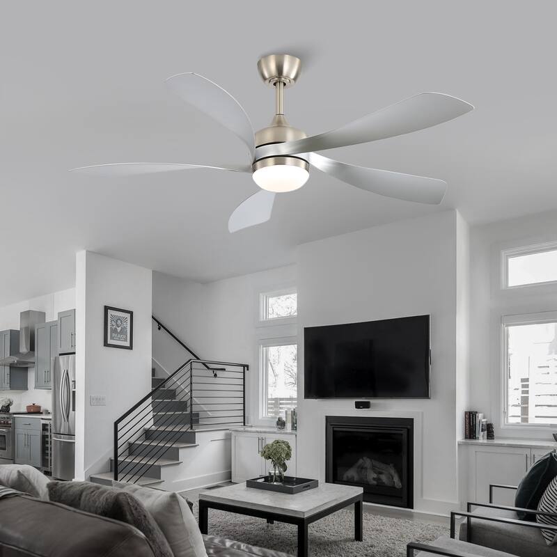 52 Inch Ceiling Fan with Light and Remote for Living Room Bedroom Dining Room Patio Farmhouse - 52 Inches
