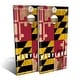 preview thumbnail 1 of 6, Maryland State Flag 2 Outdoor Cornhole Board Set Backyard 2x4 - Include Carrying Case