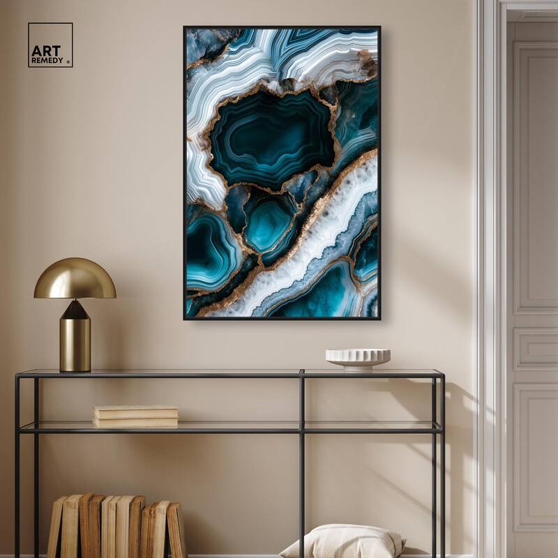 Teal Tectonic I Canvas by Art Remedy