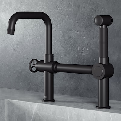 Vigo VG02050 Cass Single-Handle High-Arc Widespread Bridge Kitchen