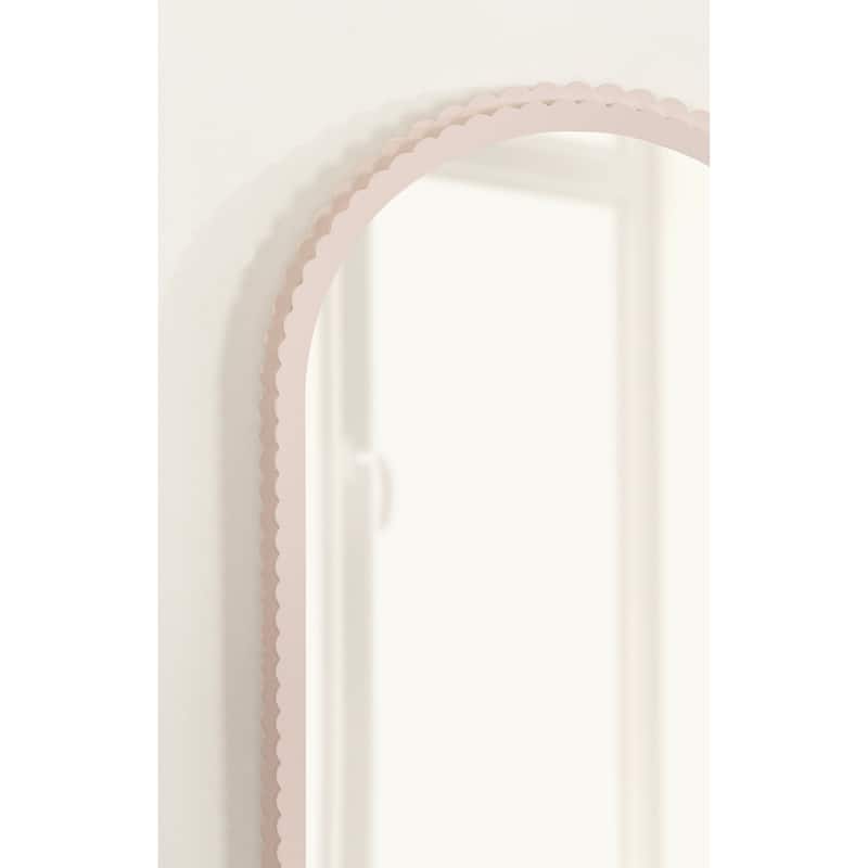 Kate and Laurel Scallia Wooden Arch Mirror
