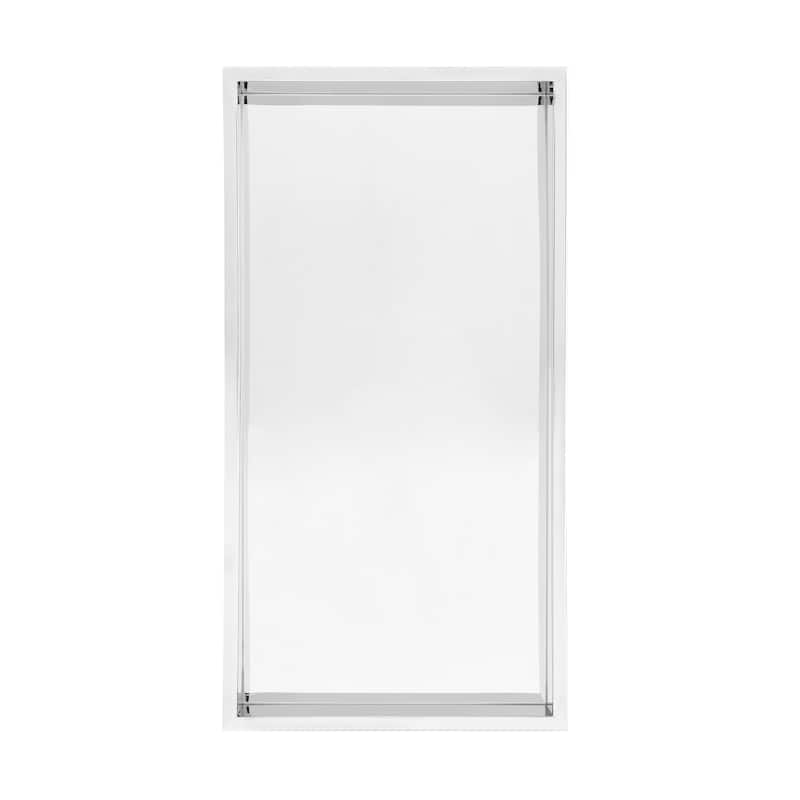 Voltaire 12" x 24" Stainless Steel Single Shelf Wall Niche in Black - Chrome