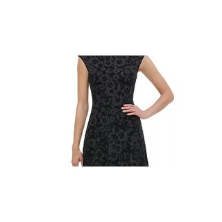 Tommy Hilfiger Women's Dress a Line Velvet Burnout MIDI Brown Size 12