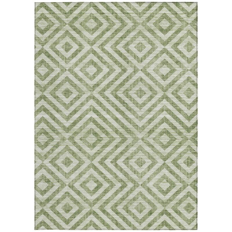 HomeRoots Geometric Transitional Rectangle Outdoor Rug